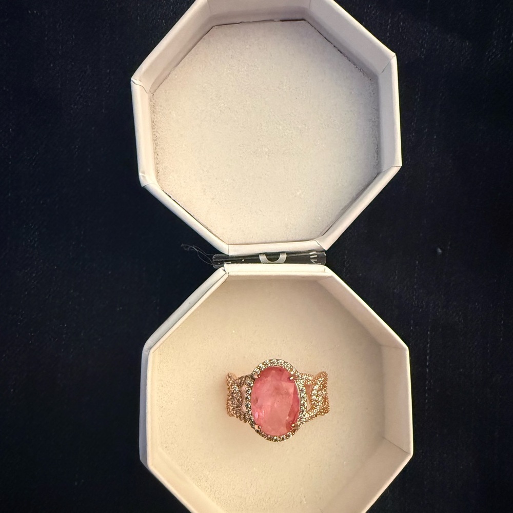 Rose Gold Resort wear Pink Gemstone Ring